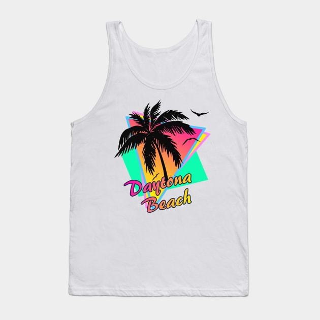 Daytona Beach Cool 80s Sunset Tank Top by Nerd_art